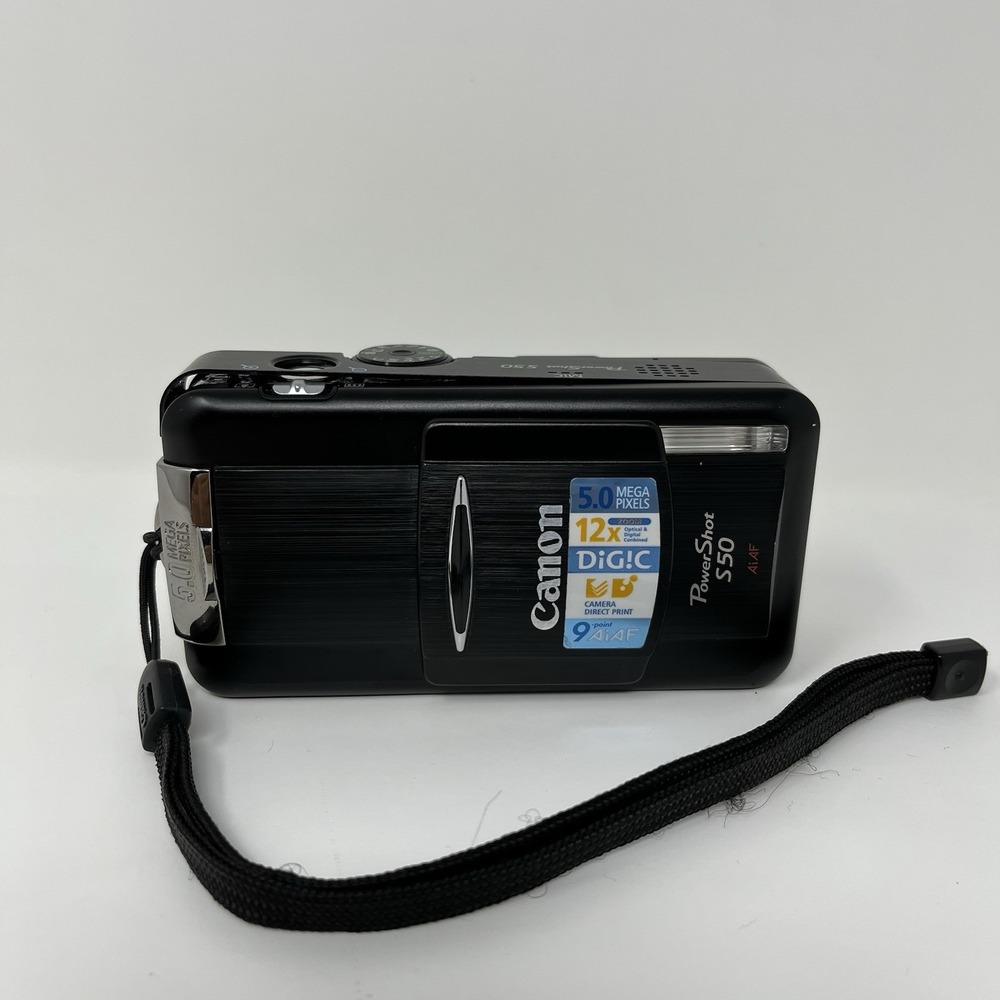Canon PowerShot S50 5.0MP Digital Camera Black PC1048 FOR PARTS / REPAIR